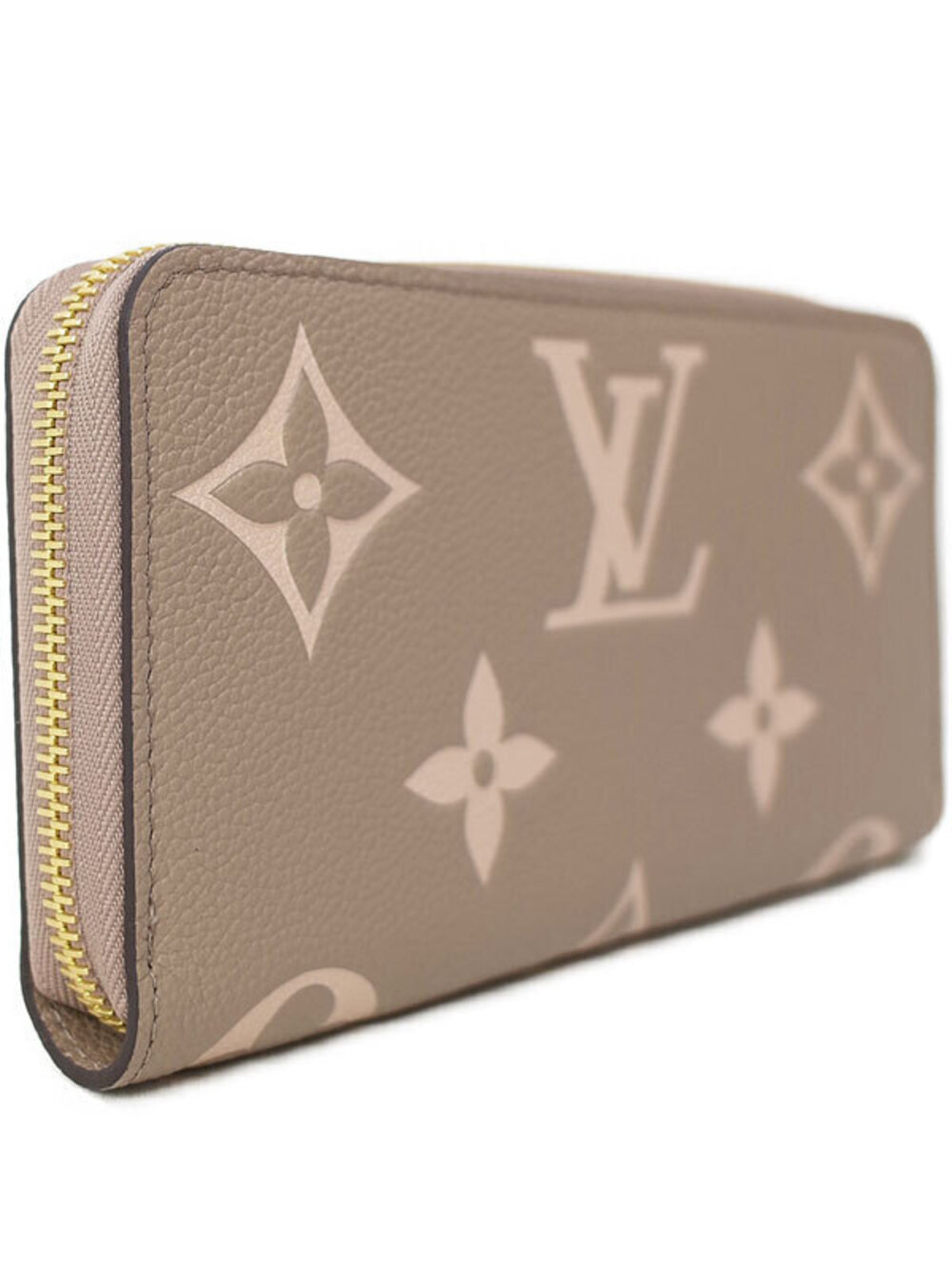 Louis Vuitton Round Zipper Long Bicolor Monogram Wallet Empreinte Zippy